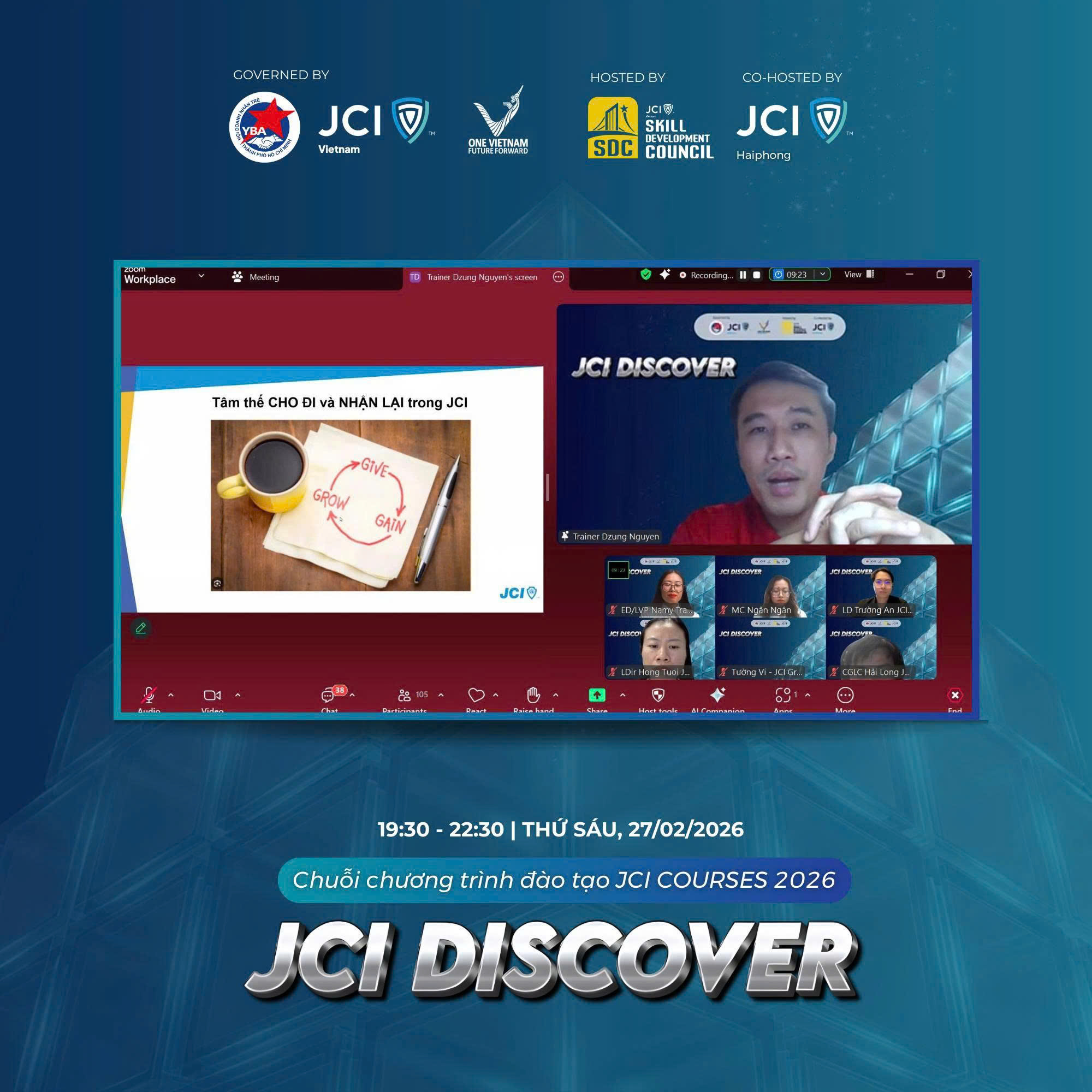 Hành trình phát triển mới bắt đầu, chuỗi JCI COURSES 2026 sẽ tiếp tục là không gian để hội viên học hỏi, rèn luyện và cùng nhau kiến tạo giá trị bền vững cho cộng đồng. Hành trình phát triển mới bắt đầu, chuỗi JCI COURSES 2026 sẽ tiếp tục là không gian để hội viên học hỏi, rèn luyện và cùng nhau kiến tạo giá trị bền vững cho cộng đồng.