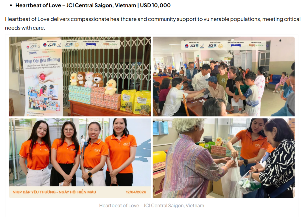 JCI Vietnam ghi dấu ấn quốc tế: Hai dự &aacute;n cộng đồng nhận t&agrave;i trợ 10.000 USD