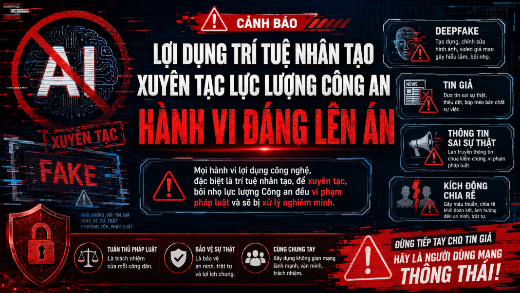 Lợi dụng trí tuệ nhân tạo xuyên tạc lực lượng Công an – Hành vi đáng lên án Lợi dụng trí tuệ nhân tạo xuyên tạc lực lượng Công an – Hành vi đáng lên án